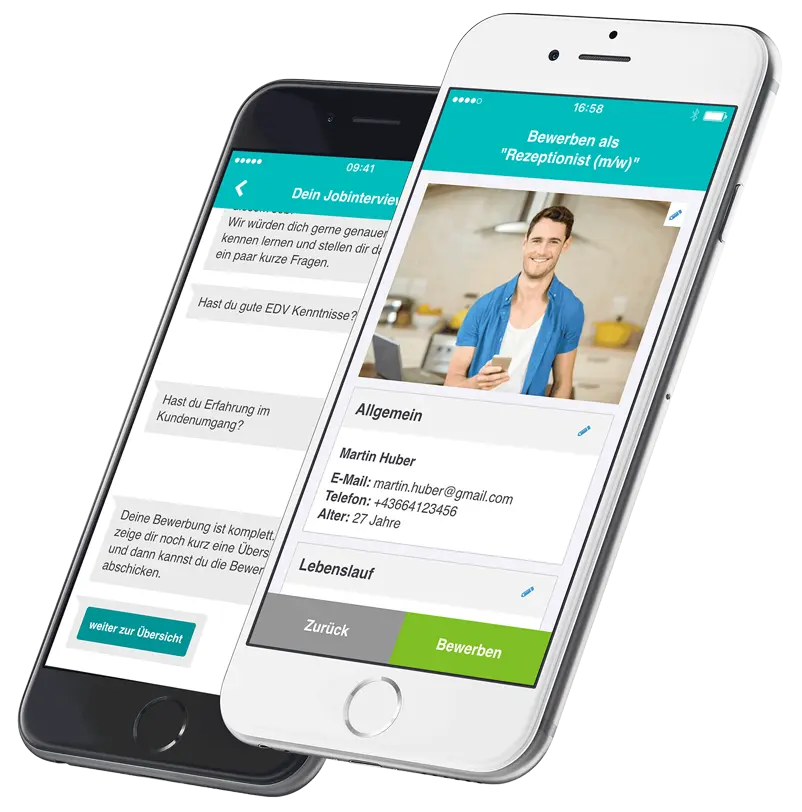 Hokify auf dem Smartphone
